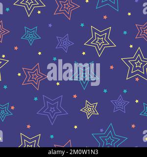 Starry sky seamless pattern background with star. Vector Illustration ...