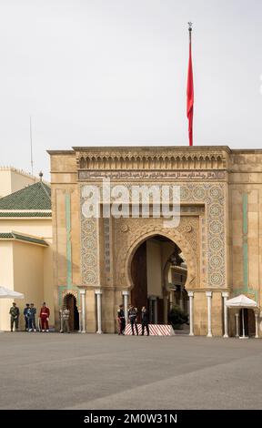 the royal palace or dar al-makhzen also houses many government departments in rabat capital of morocco Stock Photo