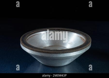 Locksmith tool for grinding Industrial objects on a dark background Stock Photo