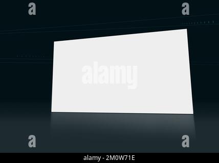 Graphical abstract big screen background, modern 3d stage for  products presentation. 3d illustration Stock Photo