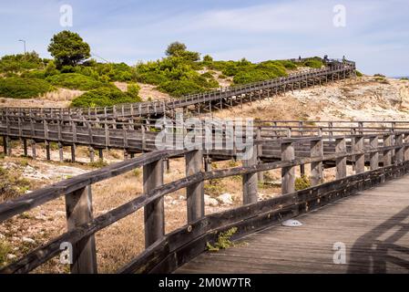 Carvoeiro beach in Portugal on the Algarve Coast Stock Photo