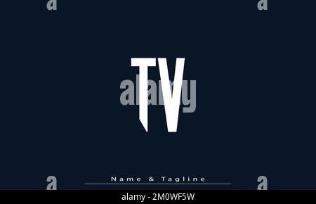 Alphabet letters Initials Monogram logo TV , VT Stock Vector