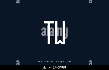 Alphabet letters Initials Monogram logo TW , WT Stock Vector