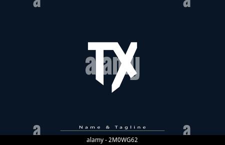 Alphabet letters Initials Monogram logo TX , XT Stock Vector