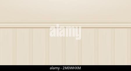 Beige beadboard or wainscot with top chair guard trim seamless pattern ...