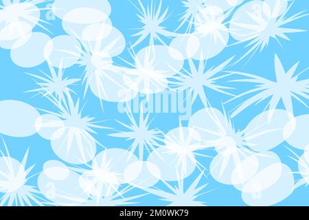 Universal blue background with snowballs. Concept of christmas and new year. Vector image. Stock Vector