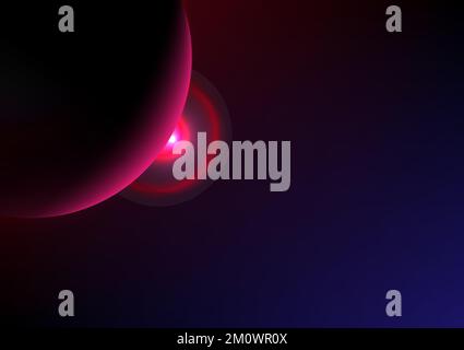 Abstract background planet star galaxy aura ring flare technology network communication pattern web backdrop template vector illustration Stock Vector