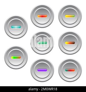 Circle switch push button electricity launch website background template vector illustration Stock Vector