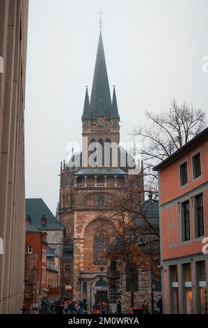 Aachen Cathedral is a Roman Catholic church in Aachen, Germany. Stock Photo
