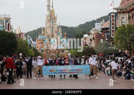 An inclusive cavalcade featuring over 100 talented people of all abilities is held at Main Street of Hong Kong Disneyland Resort (HKDL) in Lantau. 03DEC22 SCMP / Xiaomei Chen Stock Photo