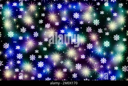 Multicolored Christmas pattern background Stock Photo