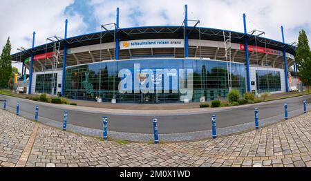 Visiting Schauinsland-Reisen-Arena - the official playground of MSV Duisburg Stock Photo