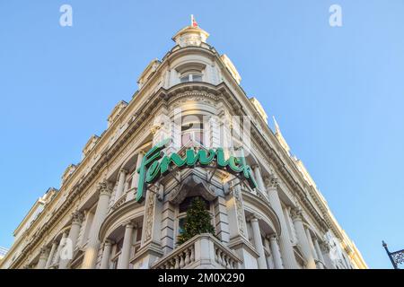 London, UK. 8th December 2022. Fenwick department store in Bond Street, exterior daytime view. Stock Photo