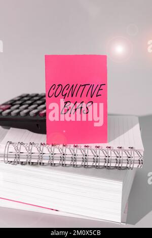Conceptual display Cognitive Bias, Word for Psychological treatment for mental disorders Stock Photo