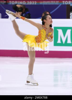 Turin, Italy. 08th Dec, 2022. Mao Shimada (Japan - Junior women) during 2022 ISU Skating Grand Prix finals, Ice Sports in Turin, Italy, December 08 2022 Credit: Independent Photo Agency/Alamy Live News Stock Photo