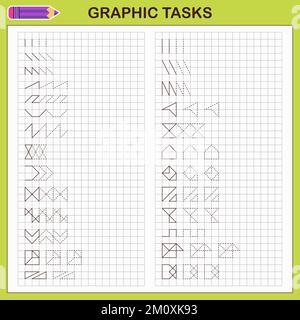 Tracing lines worksheet for kindergarten and preschool kids for ...