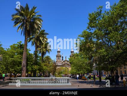 Metropolitan Cathedral in Santiago de Chile Stock Photo