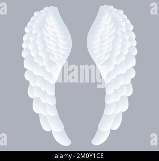 Soft gradient isolated vector wings Stock Vector