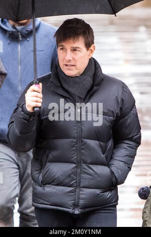 Tom Cruise Films Mission Impossible in London Stock Photo