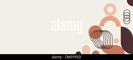 Bauhaus geometric divider. Design with different shapes. Stock Vector