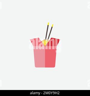 Chinese Noodle Icon. Fast Food Concept, Cartoon of Sickle Vector Icon for Web Design Isolated on White Background - Vector. Vector illustration Stock Vector