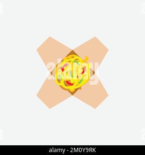 Chinese Noodle Icon. Fast Food Concept, Cartoon of Sickle Vector Icon for Web Design Isolated on White Background - Vector. Vector illustration Stock Vector