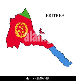 Eritrea map vector illustration. Global economy. Famous country. Eastern Africa. Africa. Stock Vector