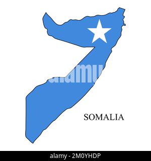 Somalia map vector illustration. Global economy. Famous country. Eastern Africa. Africa. Stock Vector