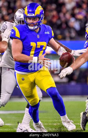 Inglewood, CA. 8th Dec, 2022. Los Angeles Rams wide receiver Van Jefferson  #12 makes the catch for the go ahead touchdown as Las Vegas Raiders  cornerback Sam Webb #27 defends in action