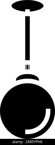 white lamp ceiling glyph icon vector illustration Stock Vector Image ...