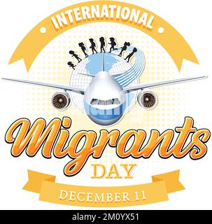 International Migrants Day Banner Design illustration Stock Vector