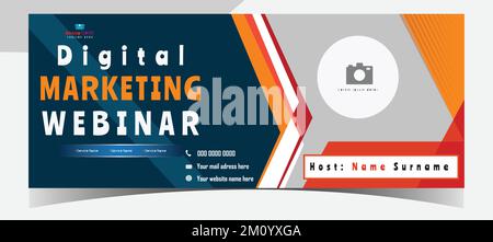 Digital marketing Facebook cover page design, corporate business marketing web banner template Stock Vector