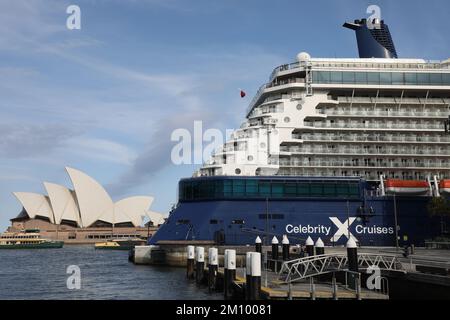 Sydney, Australia. 9th December 2022. The Celebrity Eclipse cruise ship