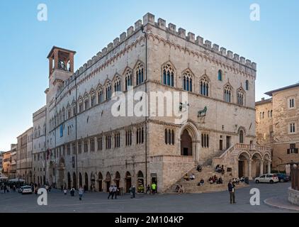 Palazzo dei Priori, Perugia, Umbria, Italy Stock Photo