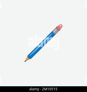 Pencil Icon. Office Concept, Cartoon of Sickle Vector Icon for Web Design Isolated on White Background - Vector. Vector illustration Stock Vector