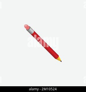 Pencil Icon. Office Concept, Cartoon of Sickle Vector Icon for Web Design Isolated on White Background - Vector. Vector illustration Stock Vector