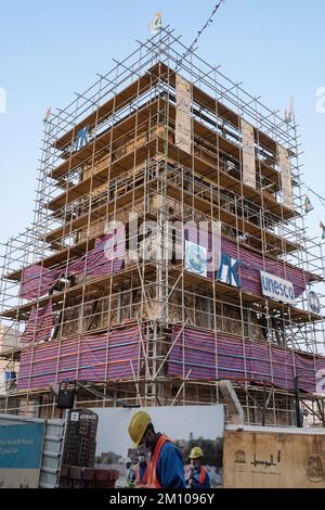 Iraq, Mosul on 2022-10-18. The city of Mosul and the heritage of its historic city centre under reconstruction after being the capital of the Islamic Stock Photo