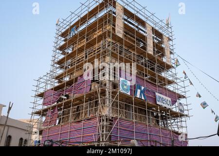 Iraq, Mosul on 2022-10-18. The city of Mosul and the heritage of its historic city centre under reconstruction after being the capital of the Islamic Stock Photo