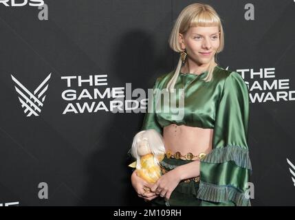 Los Angeles, USA. 08th Dec, 2022. AURORA arrives at The Game Awards 2022 held at the Microsoft Theater in Los Angeles, CA on Thursday, ?December 8, 2022. (Photo By Sthanlee B. Mirador/Sipa USA) Credit: Sipa USA/Alamy Live News Stock Photo