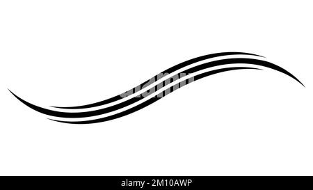 Vector Swish Line Pattern Swish curve line swoosh vector shape swirl like patterns wave Stock ...