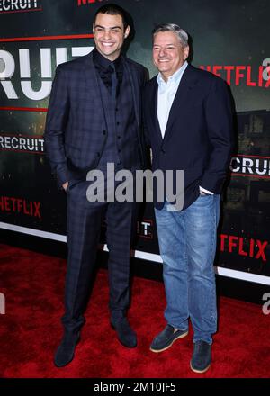 Los Angeles, United States. 08th Dec, 2022. LOS ANGELES, CALIFORNIA, USA - DECEMBER 08: American actor Noah Centineo and Co-CEO and Chief Content Officer of Netflix Ted Sarandos arrive at the World Premiere Of Netflix's 'The Recruit' Season 1 held at AMC The Grove 14 on December 8, 2022 in Los Angeles, California, United States. (Photo by Rudy Torres/Image Press Agency) Credit: Image Press Agency/Alamy Live News Stock Photo