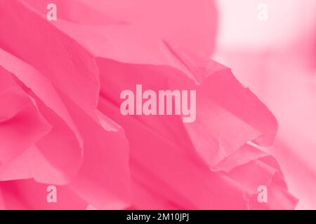 Viva Magenta color abstract fabric background, color of the year 2023, flying fabric Stock Photo