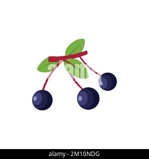 Farklerberry Flat design clip art vector illustration isolated on a white background Stock Vector
