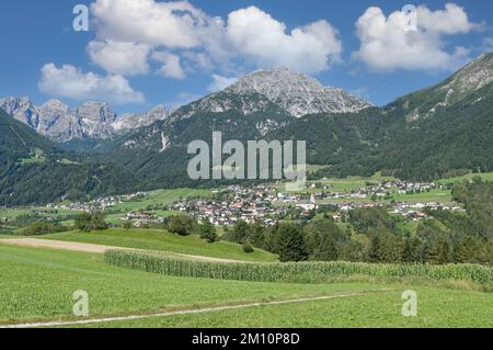Village of Telfes im Stubai,Stubaital,Tirol,Austria Stock Photo
