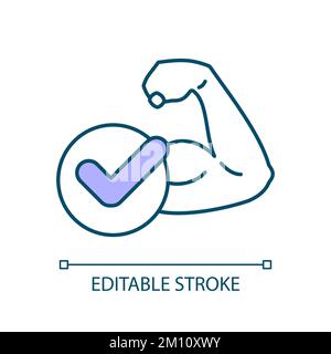 Biceps strength RGB color icon Stock Vector