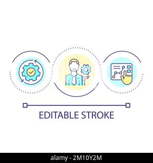 Optimization process loop concept icon Stock Vector