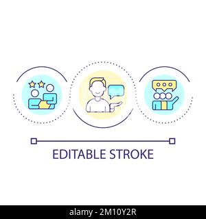 Mentoring loop concept icon Stock Vector