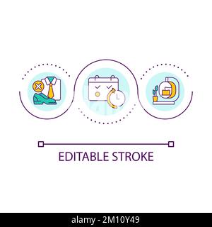 No office politics loop concept icon Stock Vector