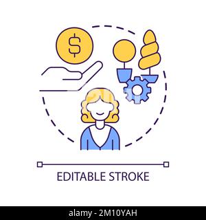 Home business for ladies concept icon Stock Vector