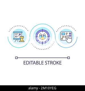 Create business plan loop concept icon Stock Vector